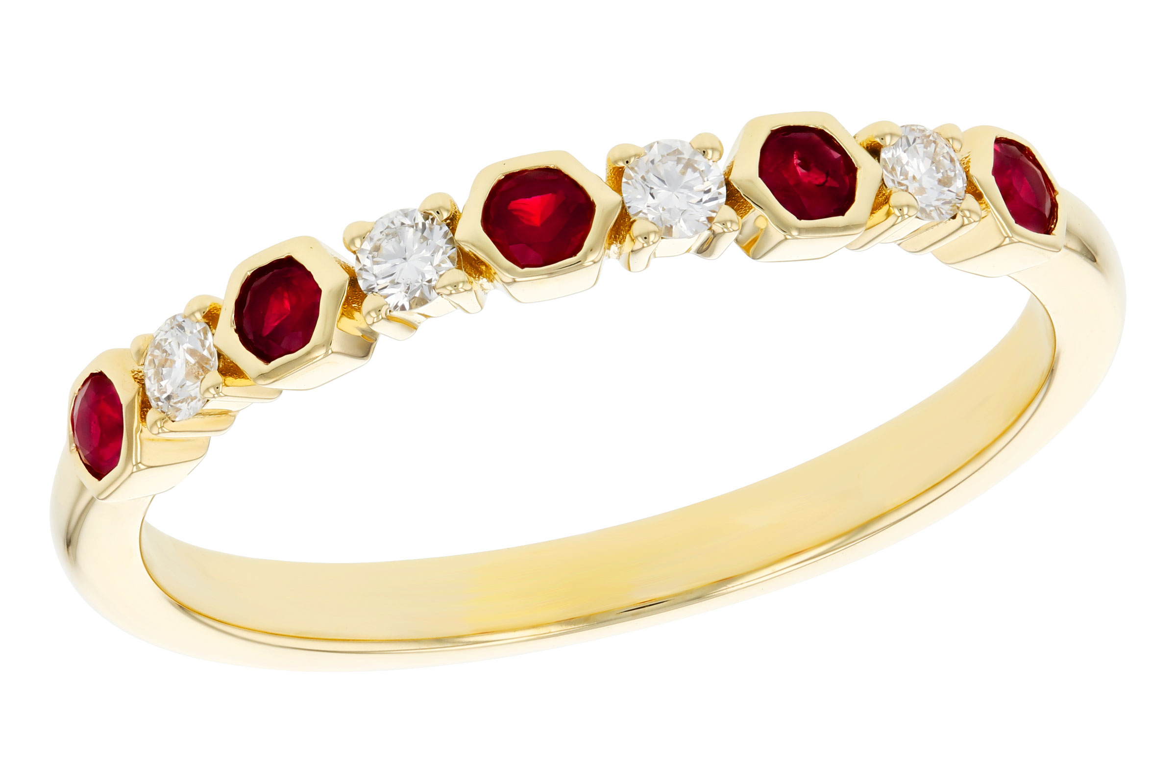 C321-39861: LDS WED RG .14 TW RUBY .24 TGW