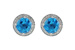 D233-21725: EARR 4.22 BLUE TOPAZ 4.41 TGW