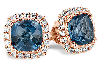 D235-01661: EARR 2.14 LONDON BLUE TOPAZ 2.40 TGW (6MM LBT)