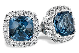 D235-01661: EARR 2.14 LONDON BLUE TOPAZ 2.40 TGW (6MM LBT)