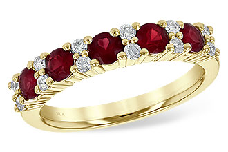 D235-92634: LDS WED RG .88 RUBY 1.12 TGW