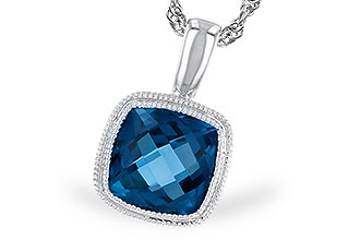 D319-59825: NECKLACE 1.10 CT LONDON BLUE TOPAZ