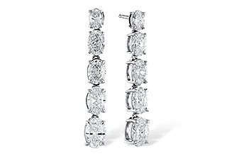 D319-61661: EARRINGS 1.90 TW OVAL DIAMONDS