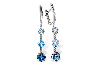 D320-47161: EARRINGS 2.41 TW BLUE TOPAZ 2.45 TGW