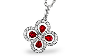 D320-48052: NECKLACE .68 RUBY TW .96 TGW