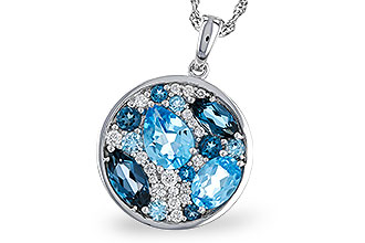 D320-49852: NECKLACE 2.31 TW BLUE TOPAZ 2.48 TGW