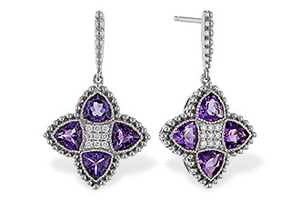 D320-50734: EARRINGS 1.41 AMETHYST 1.50 TGW