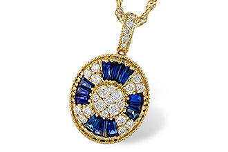 D320-52625: NECKLACE .56 TW SAPPHIRE .80 TGW