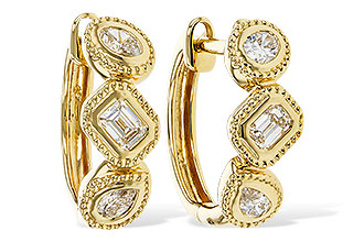 D320-53534: EARRINGS .42 TW FANCY CUT DIAS