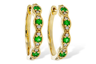 D320-54388: EARRINGS .20 TW EMERALD .30 TGW