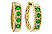 D320-54452: EARRINGS .33 TW EMERALD .45 TGW