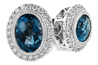 E235-01652: EARR 1.76 LONDON BLUE TOPAZ 2.01 TGW