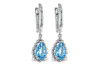 E235-04443: EARRING BLUE TOPAZ 1.70 TW