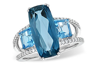 E235-97134: LDS RG 6.40 TW BLUE TOPAZ 6.67 TGW