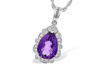 E235-98934: NECKLACE 1.53 AMETHYST 1.68 TGW (10x7 PS)