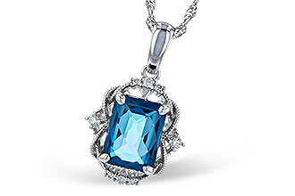 E318-67125: NECK 1.68 LONDON BLUE TOPAZ 1.73 TGW (8x6MM LBT)