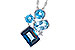 E318-70779: NECK 3.08 BLUE TOPAZ TW 3.11 TGW