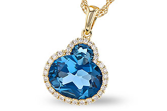 E318-70806: NECK 2.86 LONDON BLUE TOPAZ 3.00 TGW (10X8 OVAL)