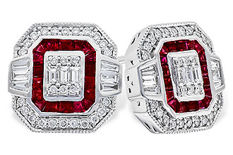 E319-55297: EARR .58 TW RUBY .96 TGW