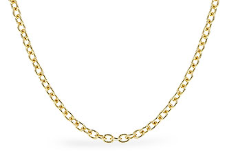 E319-61670: CABLE CHAIN (22", 1.3MM, 14KT, LOBSTER CLASP)