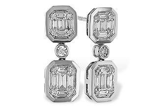 E320-46243: EARRINGS .38 BAG .45 TW