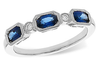 E320-48052: LDS WED RG .72 SAPPHIRE .77 TGW (4x3MM SAPP)