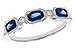 E320-48052: LDS WED RG .72 SAPPHIRE .77 TGW (4x3MM SAPP)