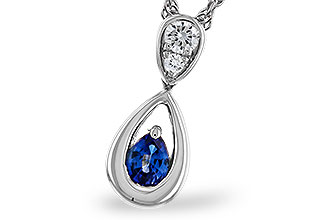 E320-48961: NECKLACE .21 SAPPHIRE .27 TGW (4x3 SAPP)
