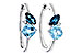E320-49825: EARRINGS 1.82 TW BLUE TOPAZ 1.86 TGW