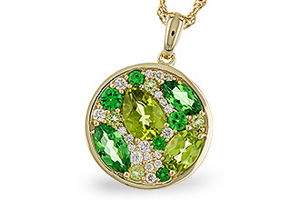 E320-49843: NECK 2.20 TW SEMI-PRECIOUS (TSAV, PER) 2.37 TGW
