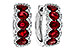 E320-52634: EARRINGS 2.20 TW RUBY 2.45 TGW