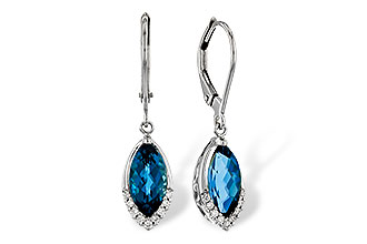 E320-53543: EARR 2.42 TW LONDON BLUE TOPAZ 2.50 TGW (9x5MM MQ)