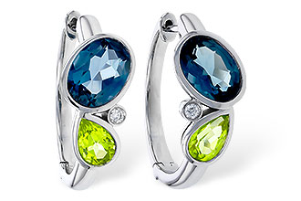E320-54425: EARRINGS 2.97 SEMI-PREC (PER,LBT) 3.00 TGW