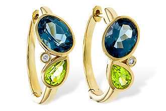 E320-54425: EARRINGS 2.97 SEMI-PREC (PER,LBT) 3.00 TGW