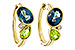 E320-54425: EARRINGS 2.97 SEMI-PREC (PER,LBT) 3.00 TGW