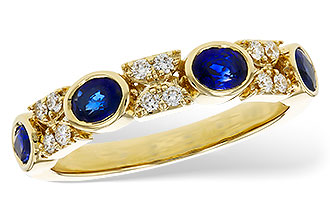 E321-37161: LDS WED RG .88 TW SAPPHIRE 1.02 TGW