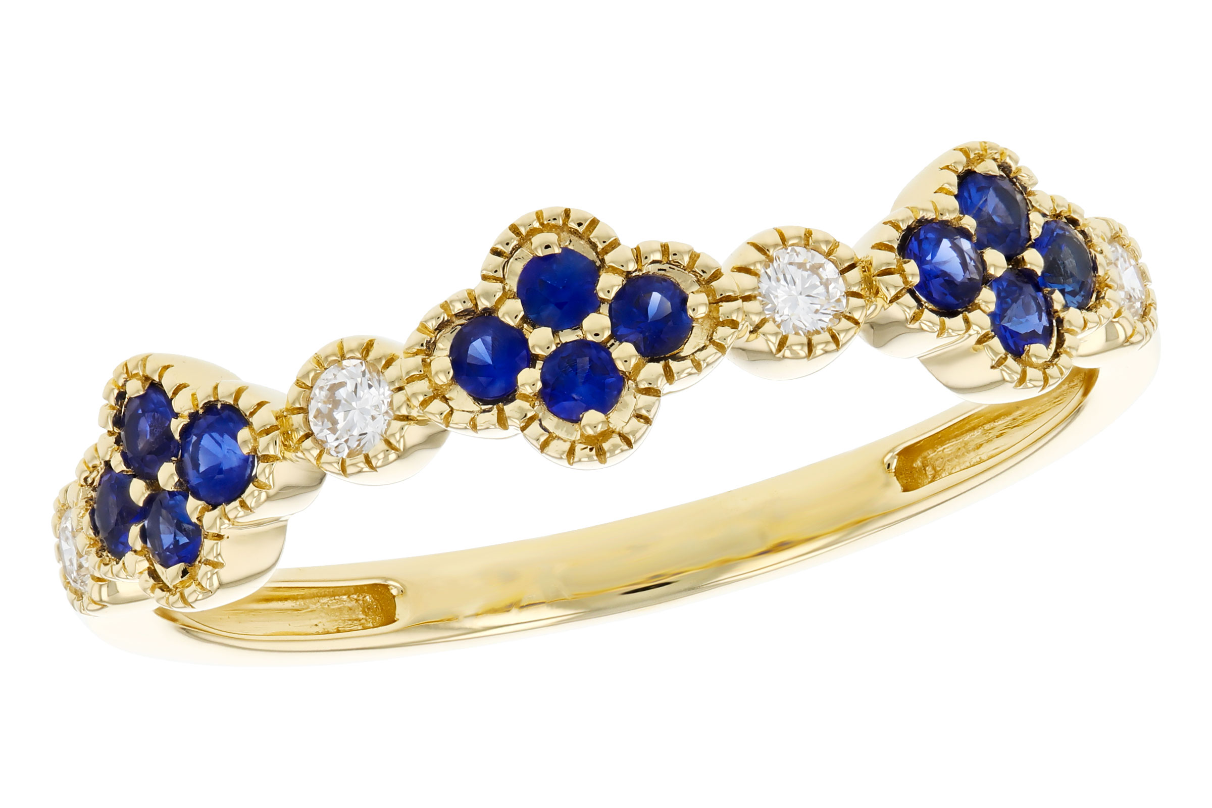 E321-39843: LDS WED RG .23 TW SAPPHIRE .31 TGW