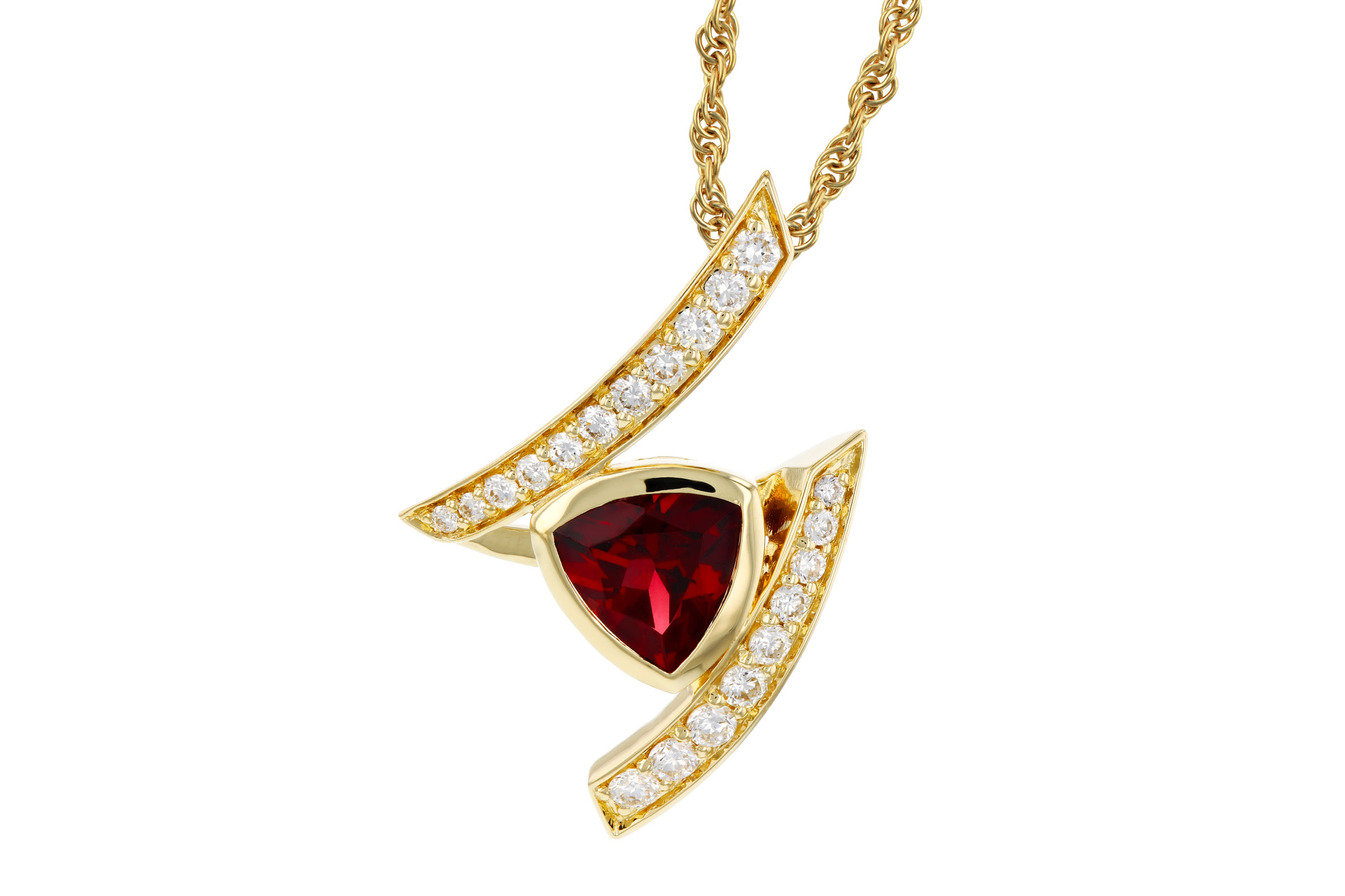 E321-39870: NECKLACE .84 GARNET 1.03 TGW (6MM GAR)