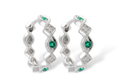 F232-28979: EARRINGS .13 EMERALD .18 TGW