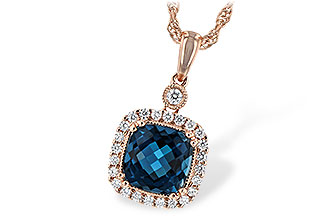 F235-01643: NECK 1.63 LONDON BLUE TOPAZ 1.80 TGW (7MM LBT)