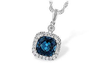 F235-01643: NECK 1.63 LONDON BLUE TOPAZ 1.80 TGW (7MM LBT)