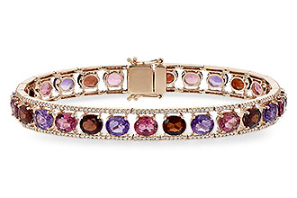 F235-02570: BRACELET 14.94 SEMI PREC (AMY,GT,PT) 15.95 TGW