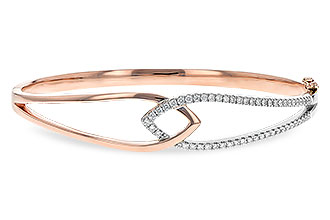 F235-08079: BANGLE BRACELET .50 TW (ROSE & WG)