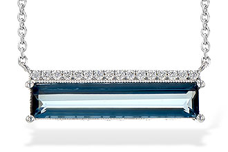 F235-97143: NECK 2.70 LONDON BLUE TOPAZ 2.80 TW