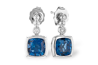 F318-64379: EARR 1.78 LONDON BLUE TOPAZ 1.82 TGW