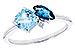 F319-57134: LDS RG 1.49 TW BLUE TOPAZ 1.52 TGW