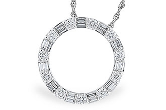F319-58915: NECKLACE .25 TW BAG .60 TW