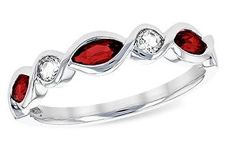 F320-47134: LDS RG .52 TW GARNET .64 TGW
