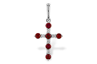 F320-48061: PENDANT .34 TW RUBY .42 TGW
