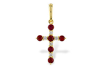 F320-48061: PENDANT .34 TW RUBY .42 TGW